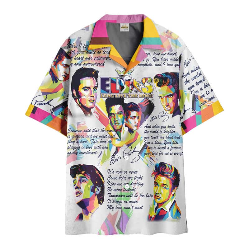 Elvis Presley Hawaiian Shirt Long Live The King Gift For Elvis Fans