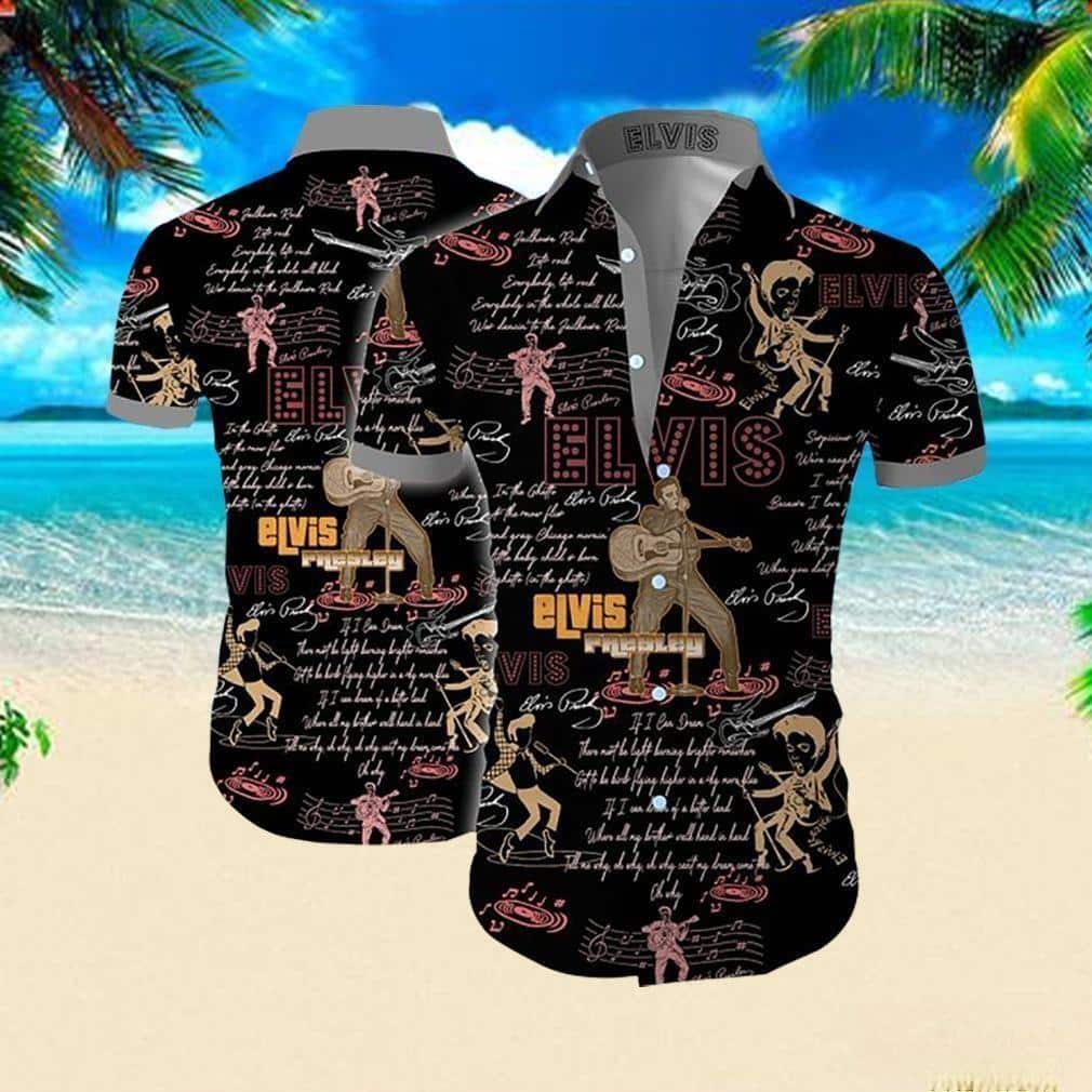 The King Of Rock And Roll Elvis Presley Hawaiian Shirt Gift For Music Fans