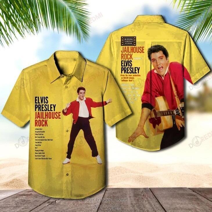 King Of Rock And Roll Elvis Presley Hawaiian Shirt Rock Music Gift