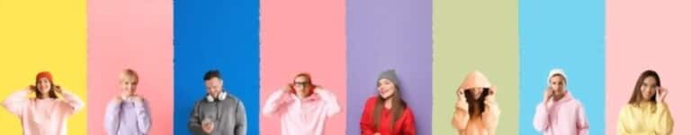 set of people in hoodies set of people in hoodies