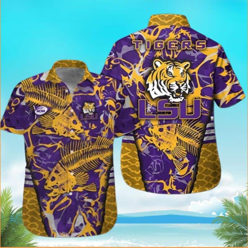 LSU Tigers Hawaiian Shirt Gift For College Football Fans