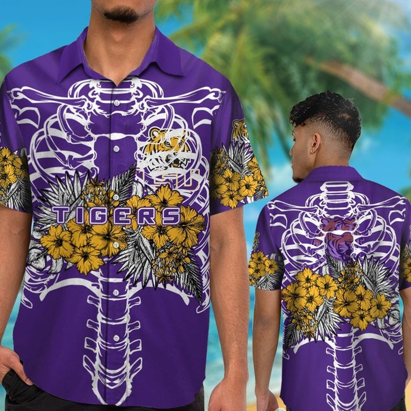 LSU Tigers Hawaiian Shirt Beach Gift For College Football Fans
