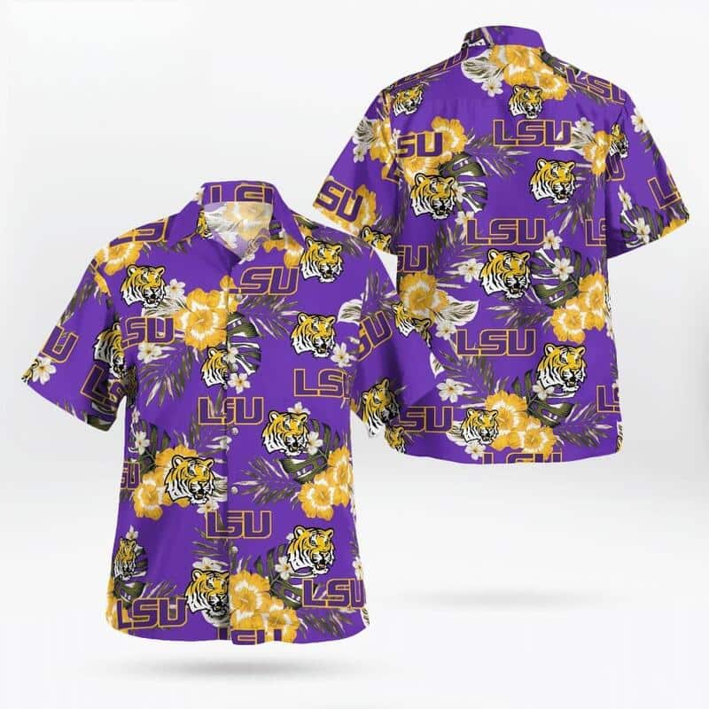LSU Tigers Hawaiian Shirt Football Gift For Beach Lovers