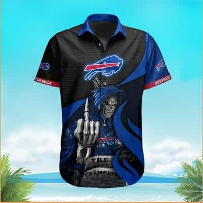 Buffalo Bills Hawaiian Shirt Skeleton The Champions Gift For Football Fans