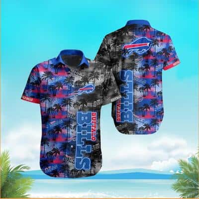Buffalo Bills Hawaiian Shirt Palm Tree Pattern Beach Gift For Friend