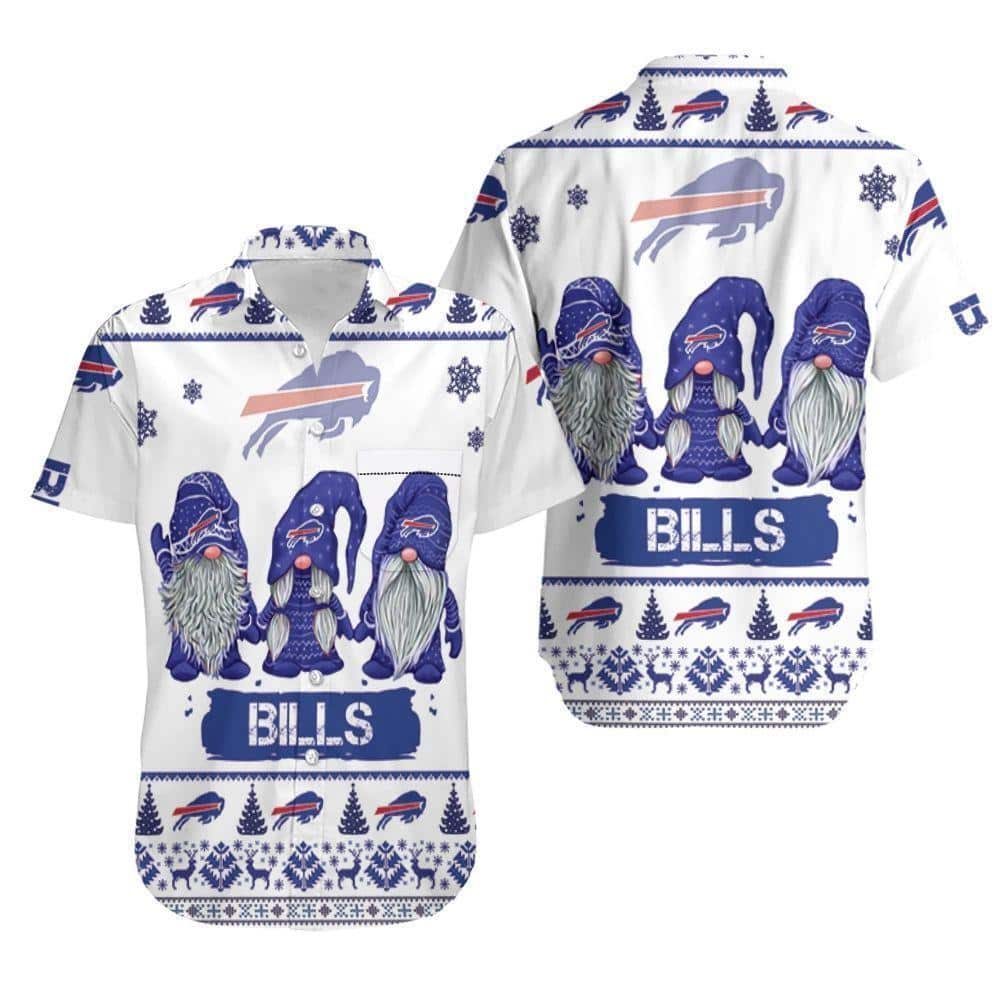 Christmas Gnomes Buffalo Bills Hawaiian Shirt Gift For Football Fans