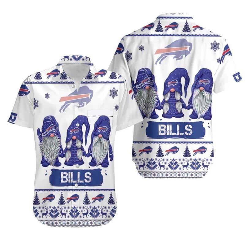 Christmas Gnomes Buffalo Bills Hawaiian Shirt Gift For Football Fans
