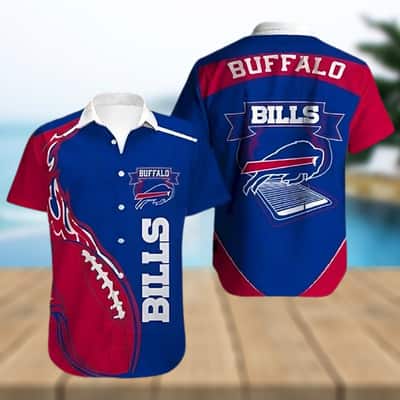 Buffalo Bills Hawaiian Shirt Red Blue Fire Rugby
