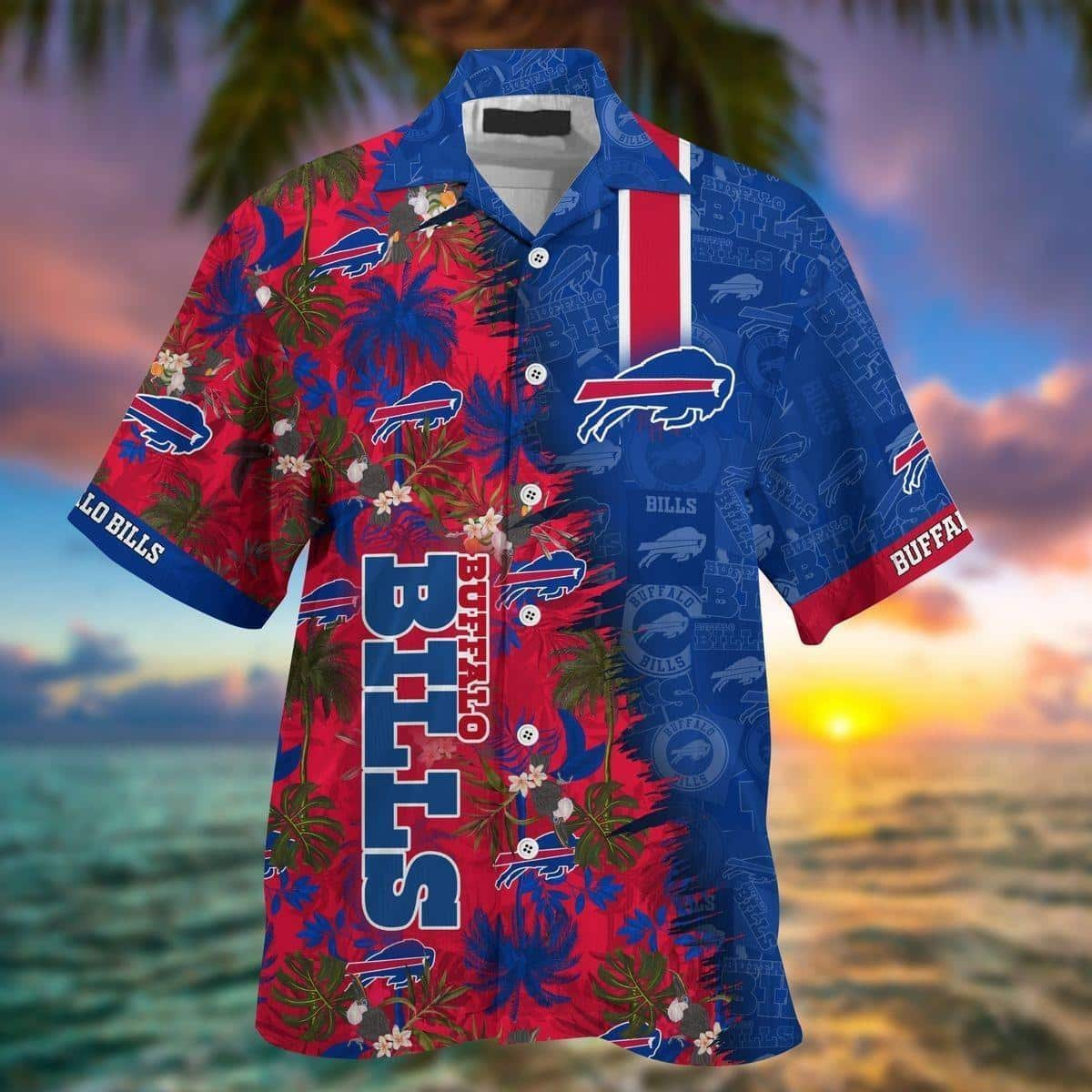 Buffalo Bills Hawaiian Shirt Tropical Flower Beach Gift For Dad