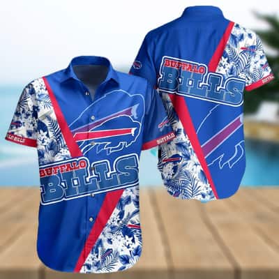 Buffalo Bills Hawaiian Shirt Blue Tropical Flowers Summer Beach Gift