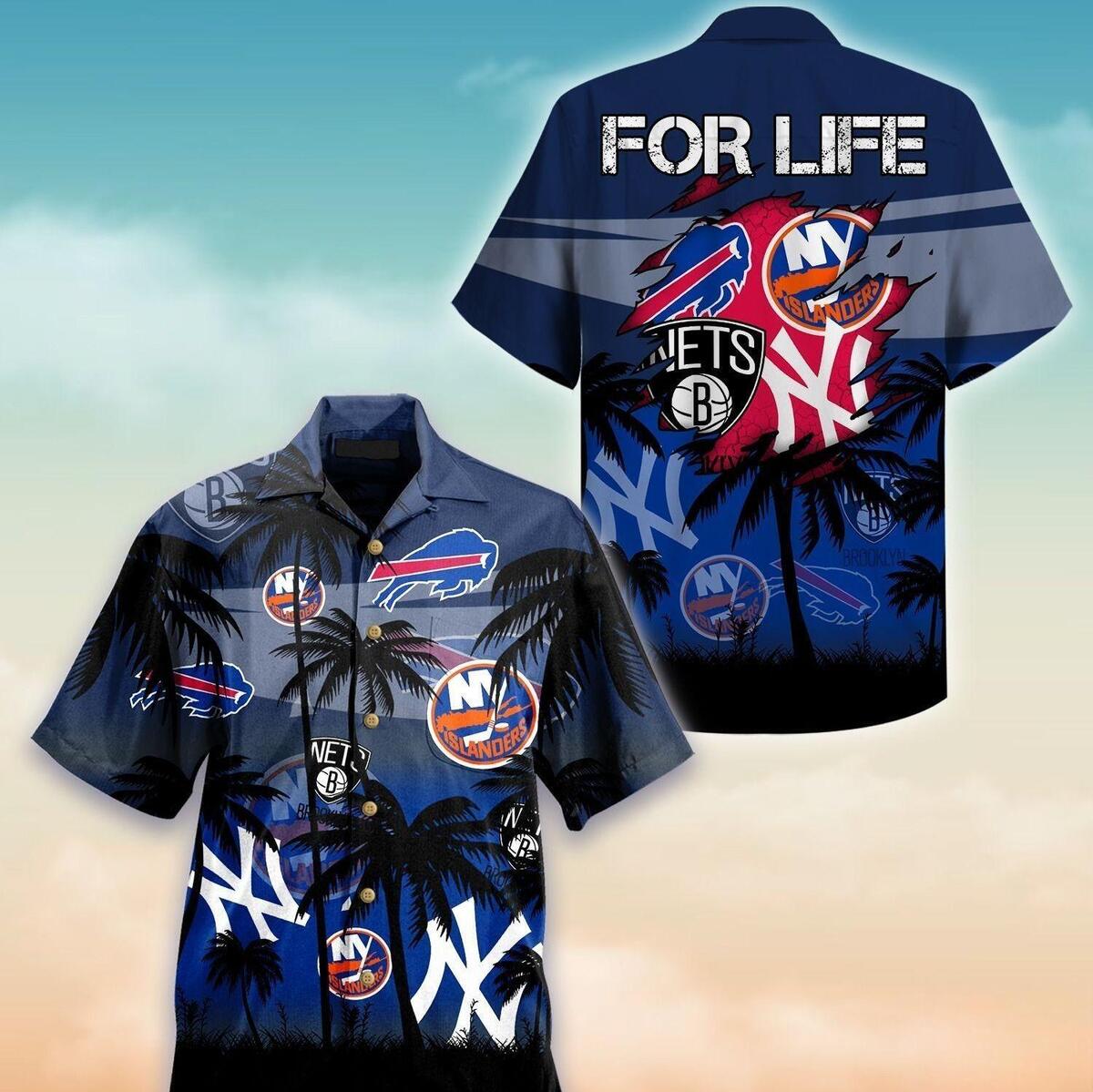 New York Yankees Hawaiian Shirt, Hawaiian Beach Shirt Gift for Him, MLB New  York Shirt