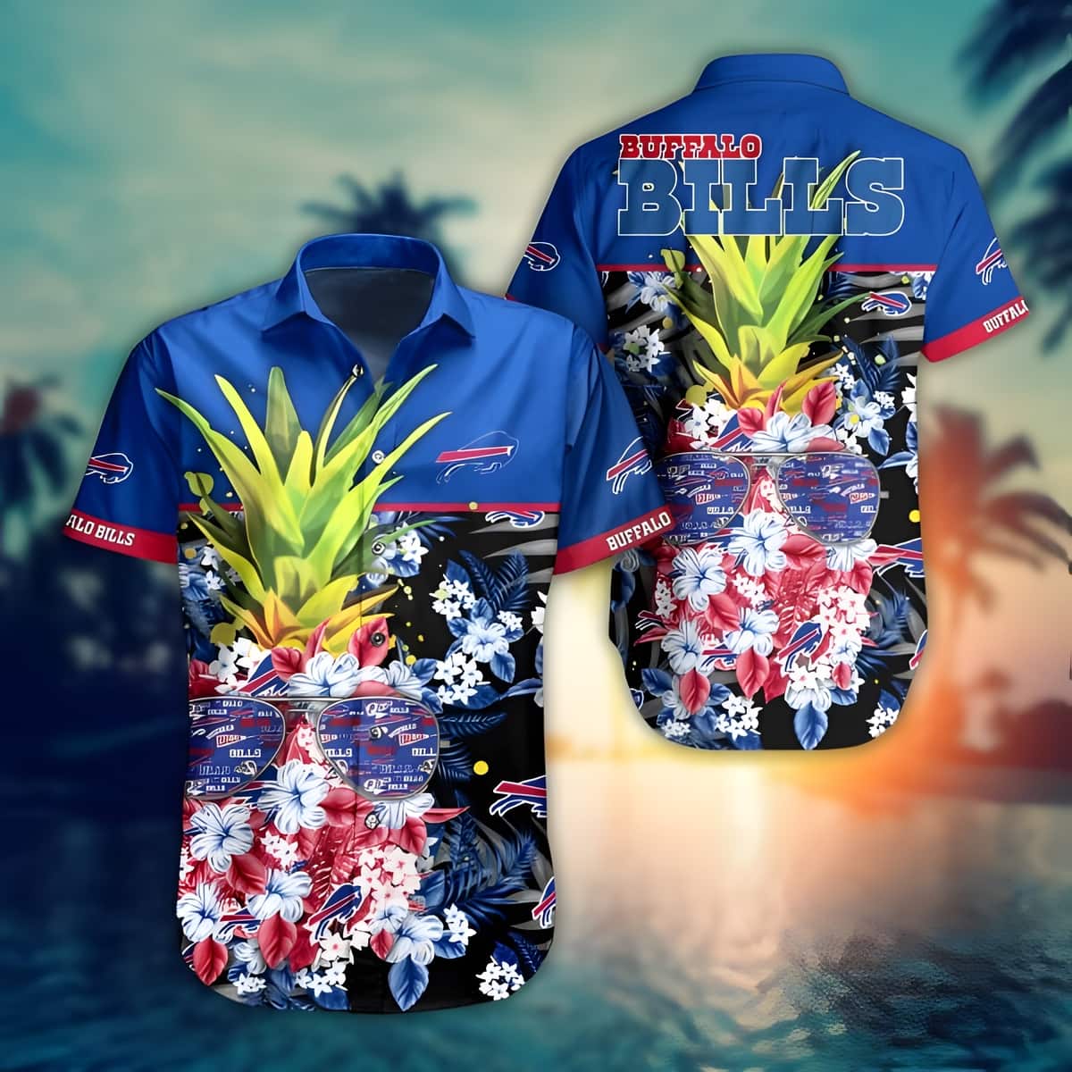 NFL Buffalo Bills Hawaiian Shirt Pineapple Pattern Beach Gift For Friend