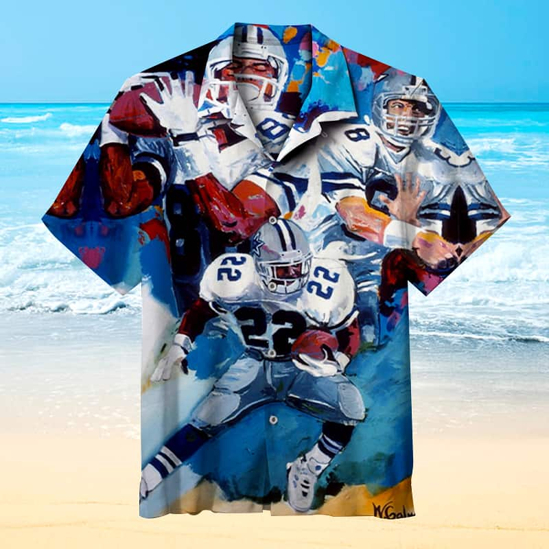 Nfl Dallas Cowboys Custom Name Star In Coconut Forest Trendy Hawaiian Shirt  Aloha Shirt - Trendy Aloha