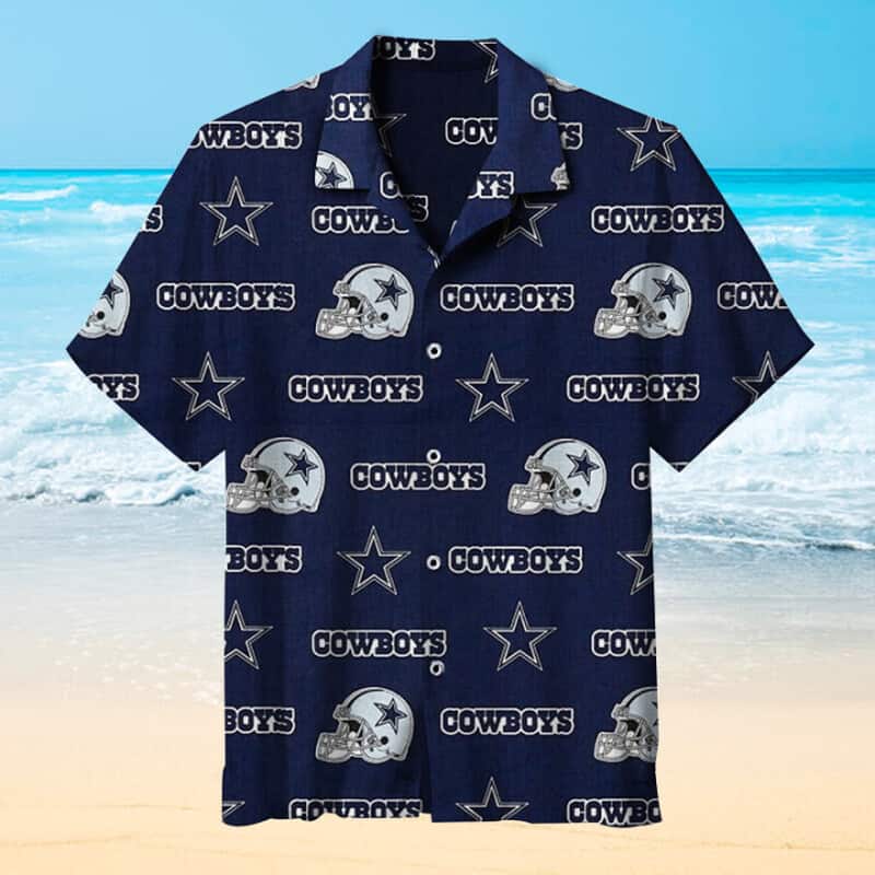 NFL Dallas Cowboys Hawaiian Shirt Football Helmet Summer Beach Gift