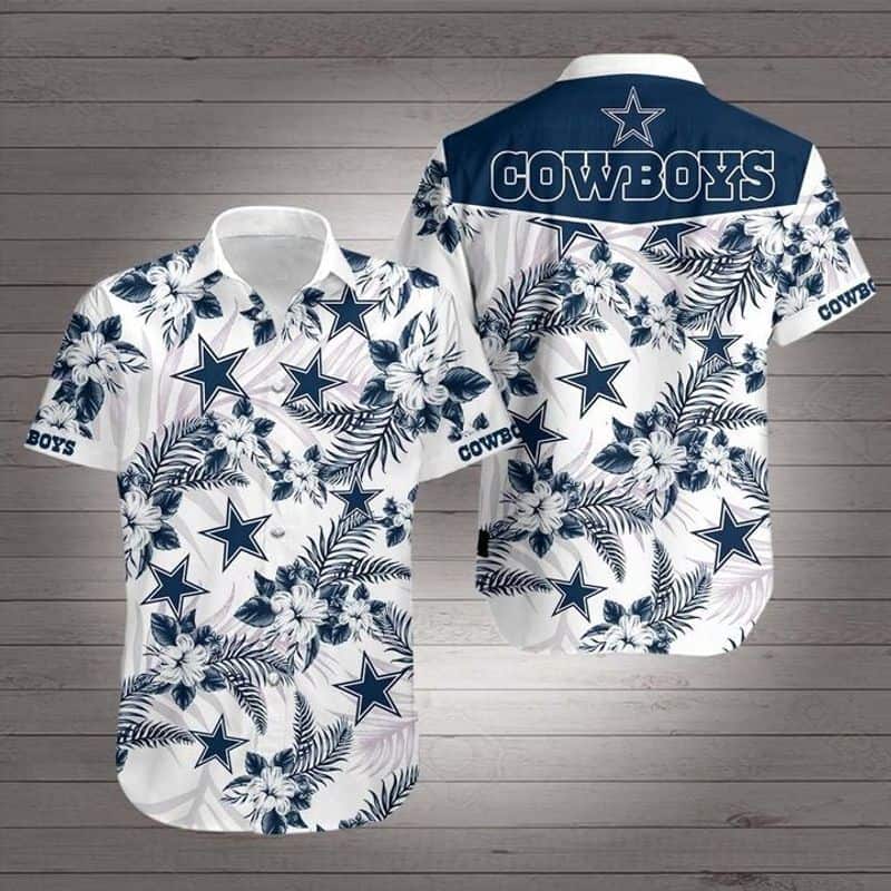 Dallas Cowboys Hawaiian Shirt Tropical Flower Pattern All Over Print