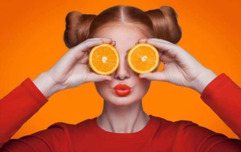 young girl with orange and red t-shirt young girl with orange and red t-shirt