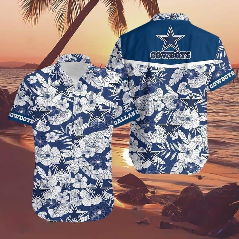 Dallas Cowboys Hawaiian Shirt Tropical Pattern Gift For Beach Trip