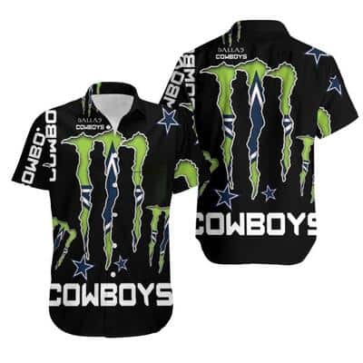 Monster Energy Dallas Cowboys Hawaiian Shirt Gift For Beach Trip