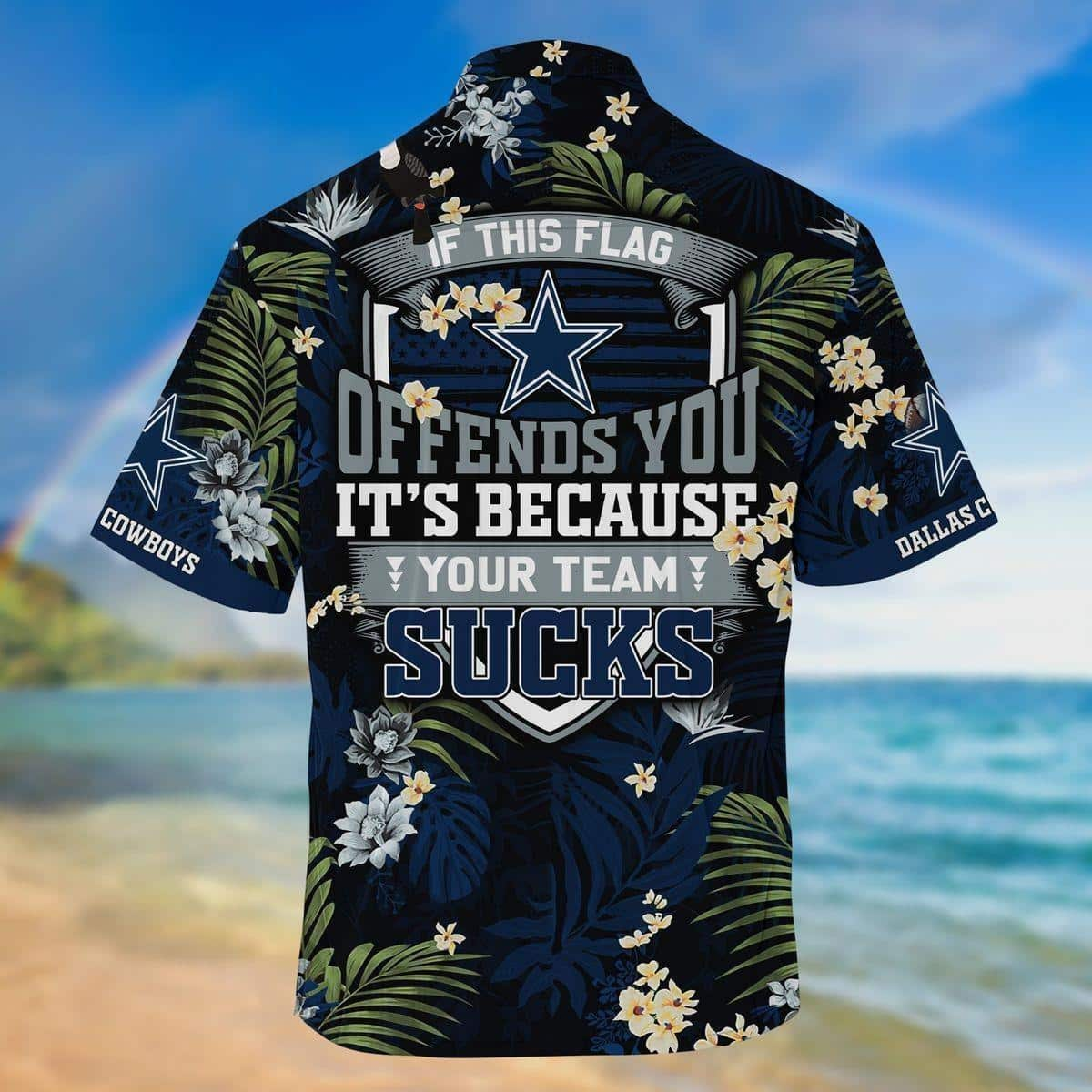 Nfl Dallas Cowboys Custom Name Star In Coconut Forest Trendy Hawaiian Shirt  Aloha Shirt - Trendy Aloha