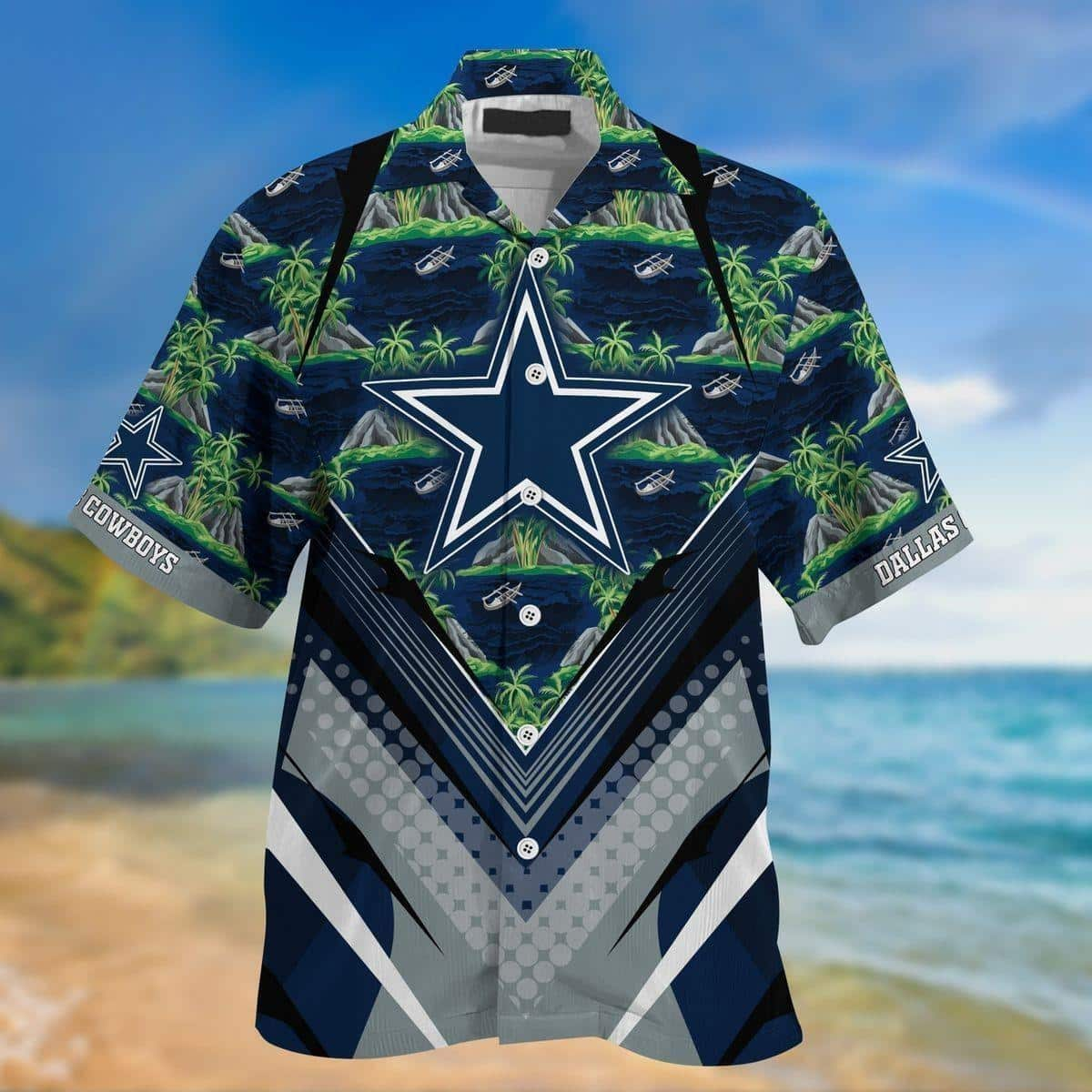 Dallas Cowboys Custom Name Coconut Beach Hawaiian Shirt