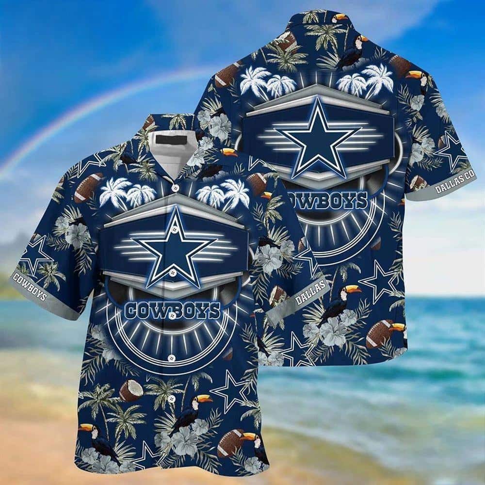 Dallas Cowboys Hawaiian Shirt Coconut Pattern Summer Beach Gift
