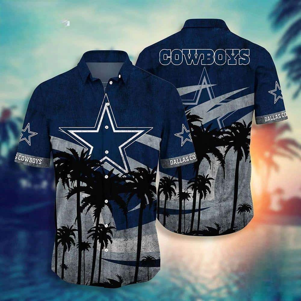 NFL Dallas Cowboys Hawaiian Shirt Tropical Pattern Summer Beach Gift