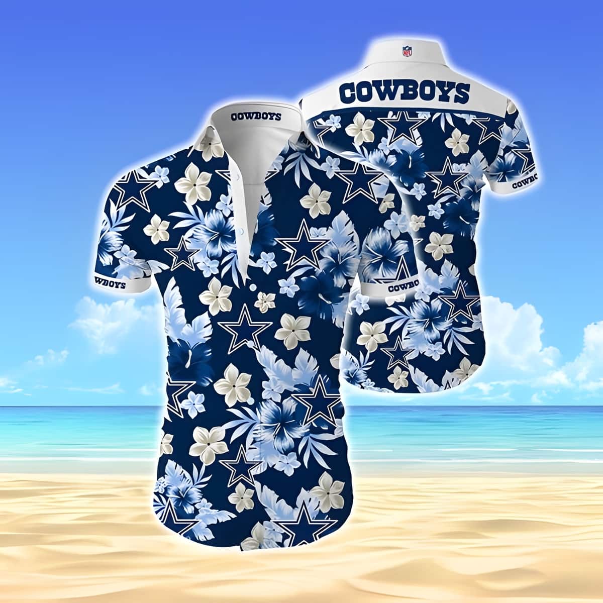 Dallas Cowboys Hawaiian Shirt Tropical Flower All Over Print