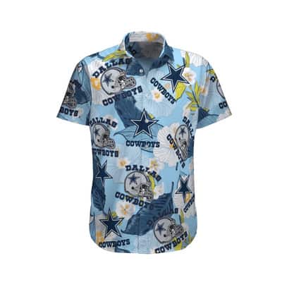 Dallas Cowboys Hawaiian Shirt Football Helmet Tropical Pattern