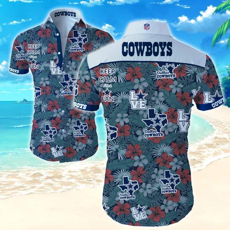 Dallas Cowboys Hawaiian Shirt Tropical Flower Pattern Sport Gift For Dad