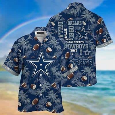 Dallas Cowboys Hawaiian Shirt Coconut Tree Pattern Summer Beach Gift