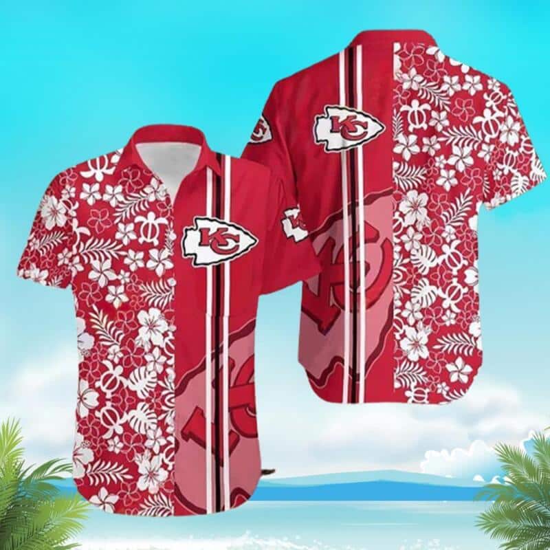 Kansas City Chiefs Hawaiian Shirt Turtle And Flower Pattern