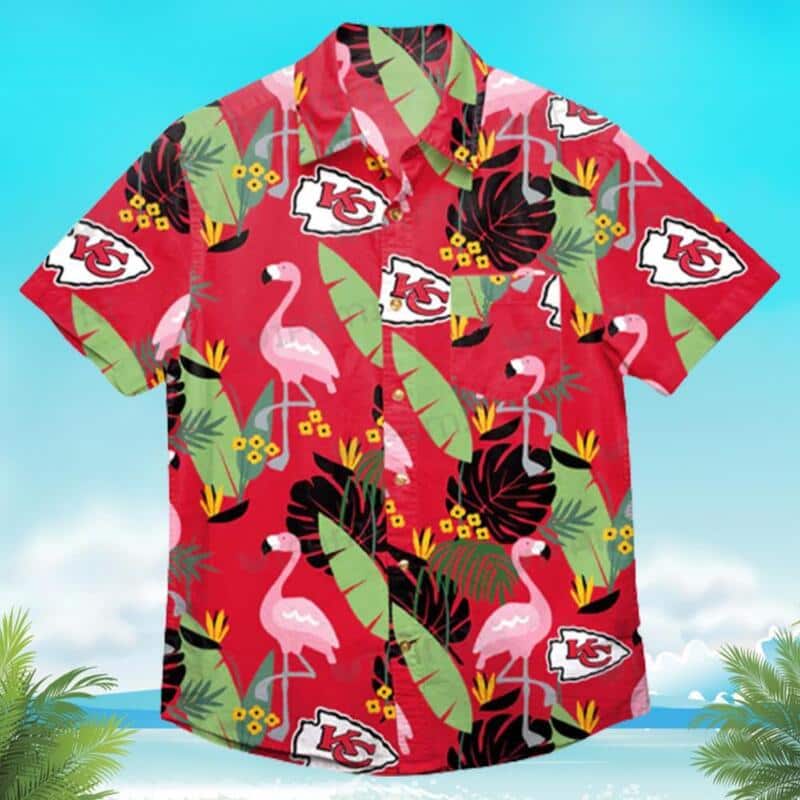 Kansas City Chiefs Hawaiian Shirt Flamingo Banana Leaf