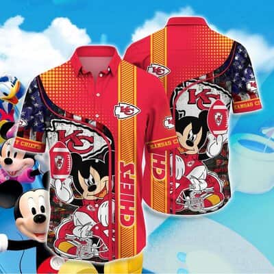 Disney Mickey Mouse Kansas City Chiefs Hawaiian Shirt Summer Holiday Gift