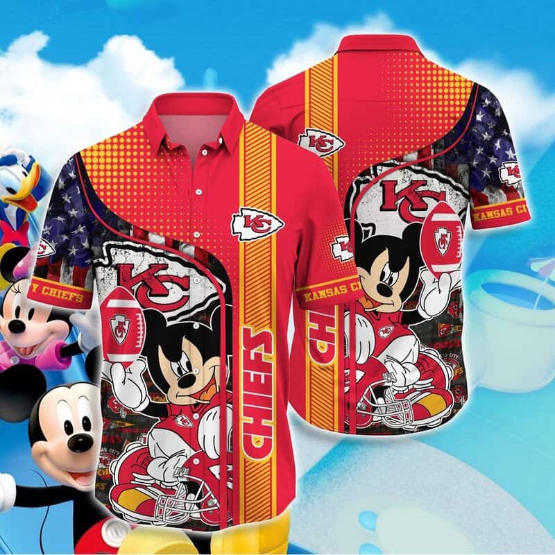Disney Mickey Mouse Kansas City Chiefs Hawaiian Shirt Summer Holiday Gift