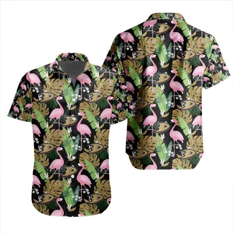 NHL Anaheim Ducks Hawaiian Shirt Tropical Flamingo