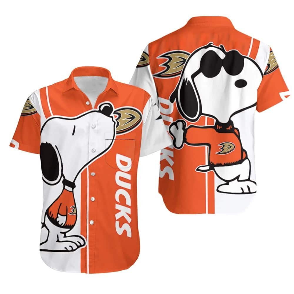 Snoopy NHL Anaheim Ducks Hawaiian Shirt Gift For Beach Trip