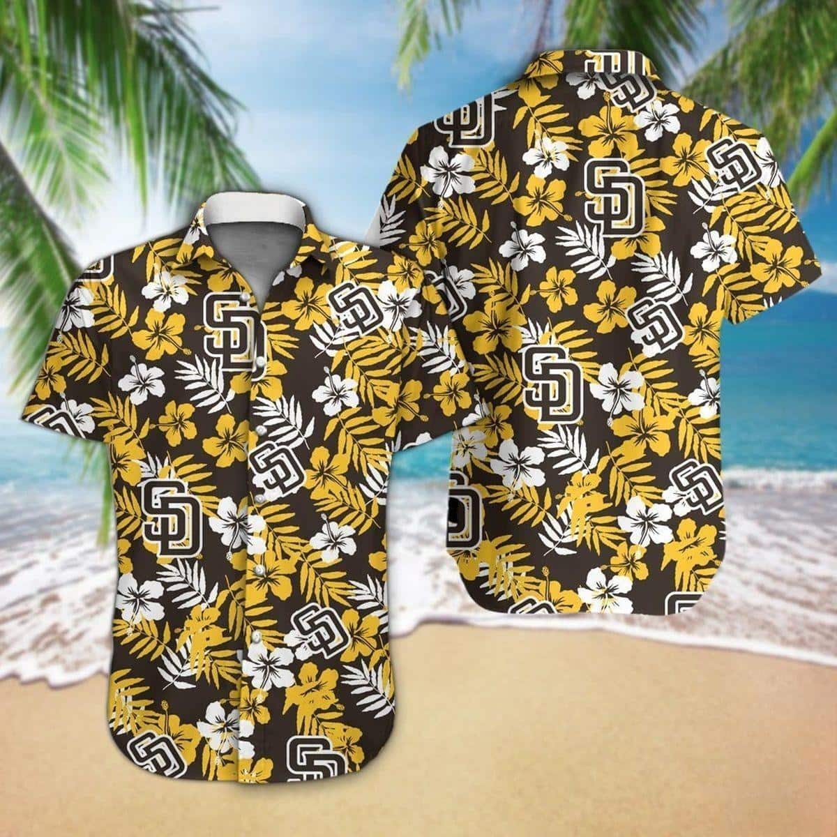 MLB San Diego Padres Hawaiian Shirt Hibiscus Pattern Trendy Summer Gift