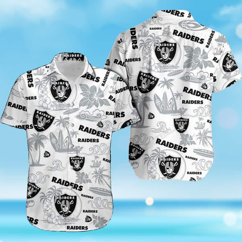 NFL Las Vegas Raiders Hawaiian Shirt Beach Gift For Friend