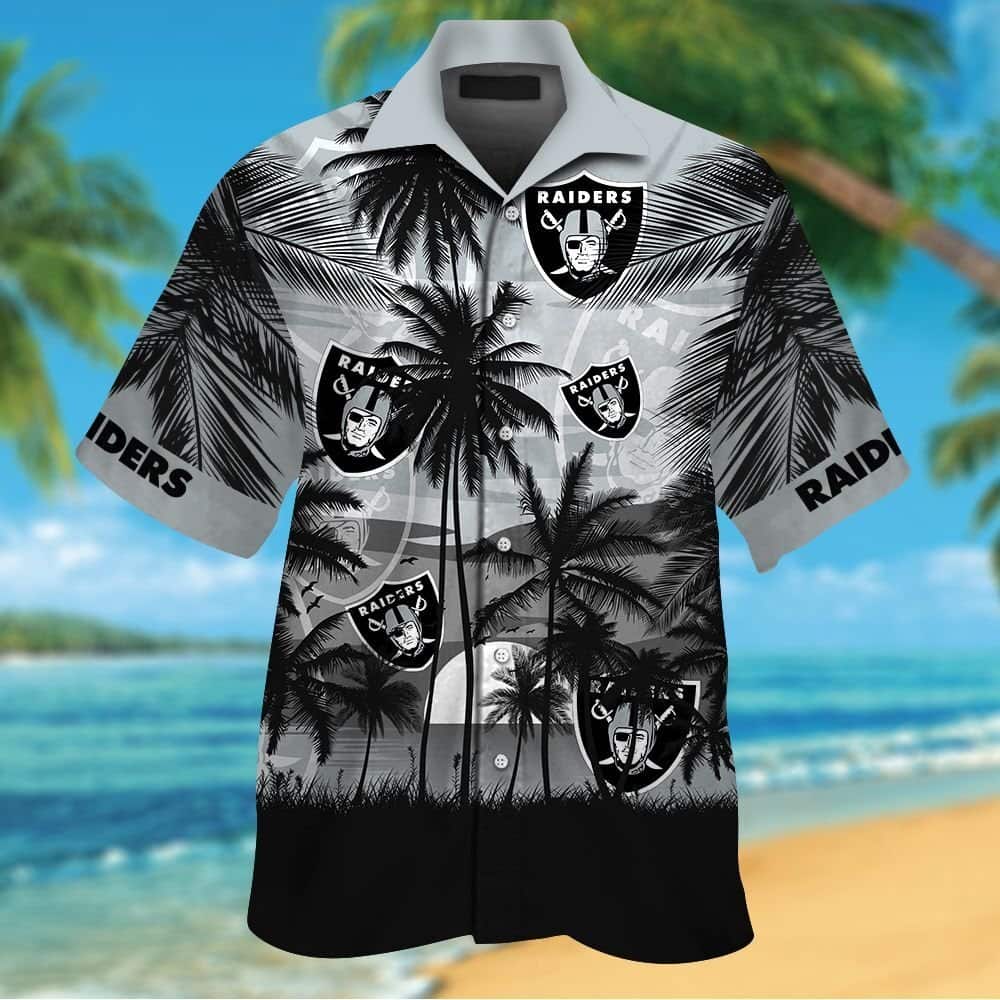 Vintage NFL Las Vegas Raiders Hawaiian Shirt Summer Beach Gift
