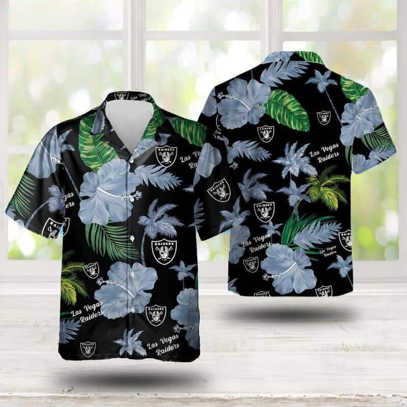 NFL Las Vegas Raiders Hawaiian Shirt Hibiscus Flower