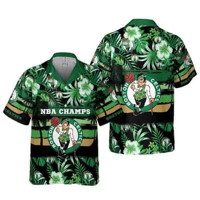 NBA Boston Celtics Hawaiian Shirt Summer Flower Pattern