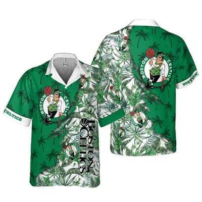 Boston Celtics Hawaiian Shirt Tropical Flowers Summer Holiday Gift