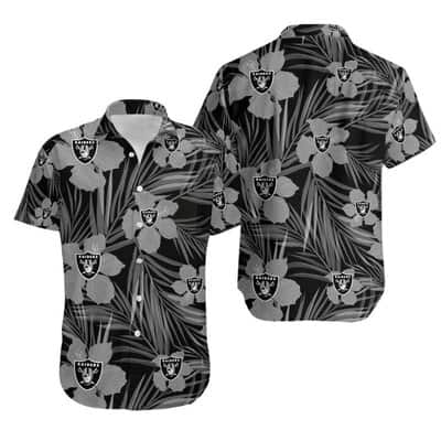 Las Vegas Raiders Hawaiian Shirt Flower Pattern All Over Print