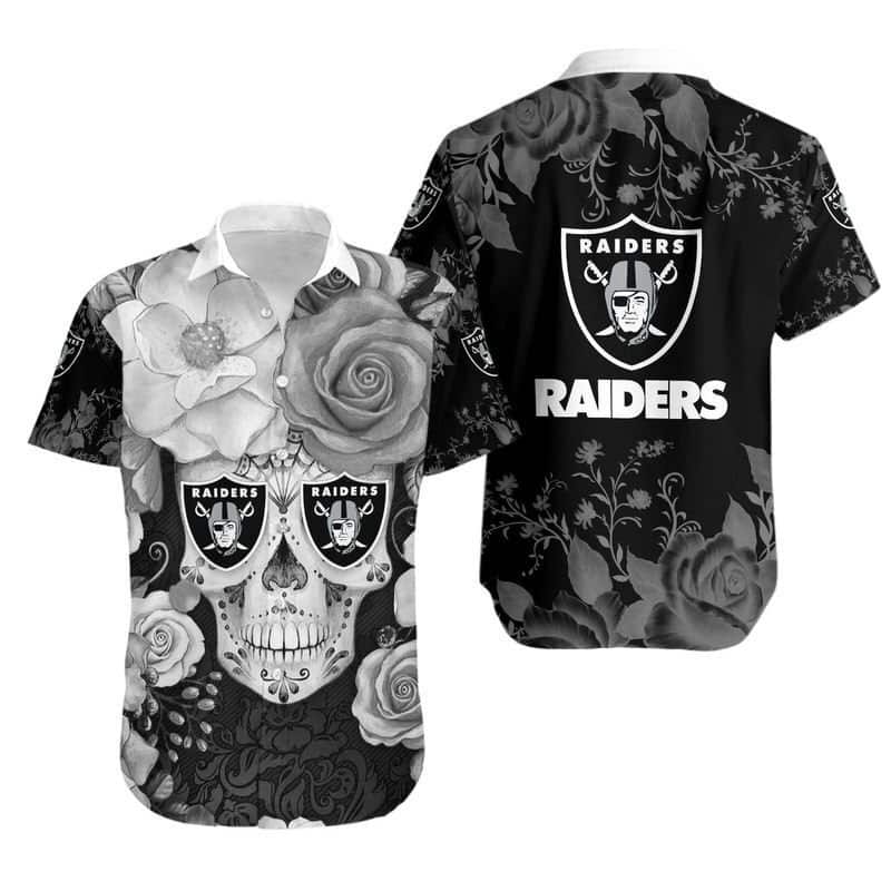 Sugar Skull Nfl Las Vegas Raiders Hawaiian Shirt Football Gift For Players