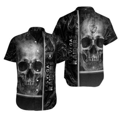 Las Vegas Raiders Hawaiian Shirt Horror Skull All Over Print