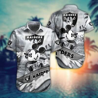 Disney Mickey Mouse Las Vegas Raiders Hawaiian Shirt