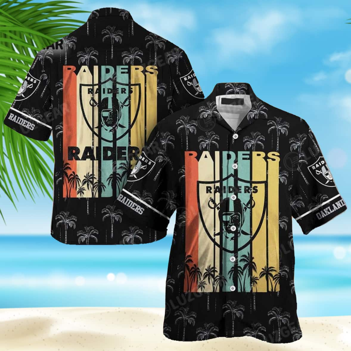 Las Vegas Raiders Custom Name NFL Hawaiian Shirt And Shorts Gift