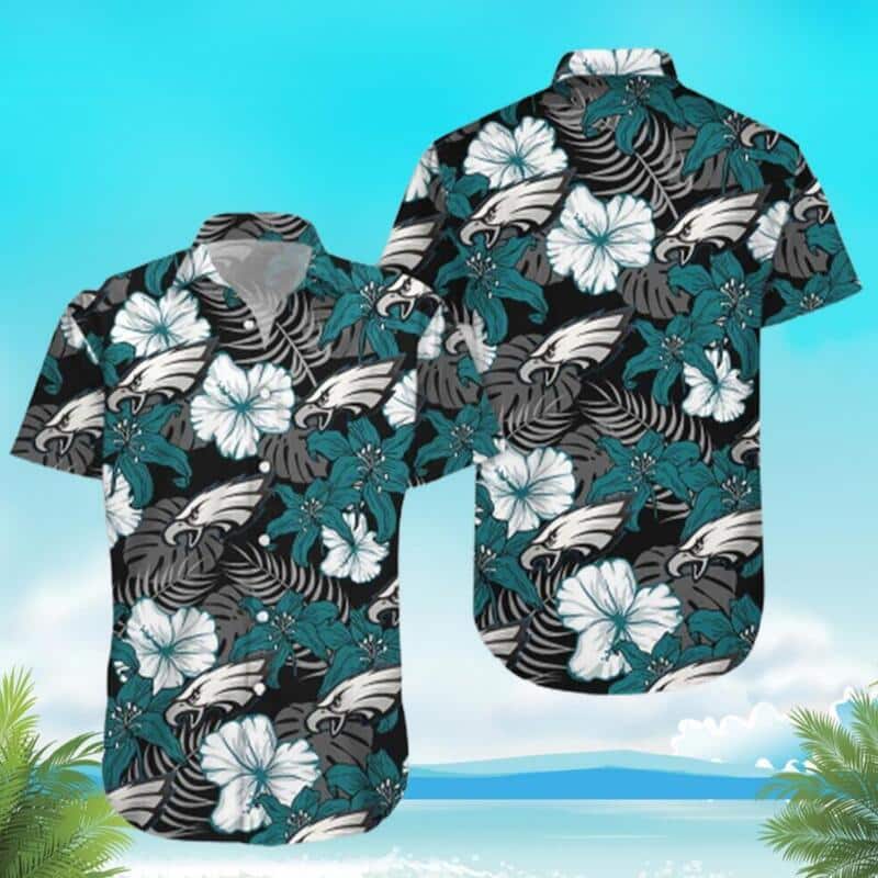 NFL Philadelphia Eagles Hawaiian Shirt Tropical Flower Pattern