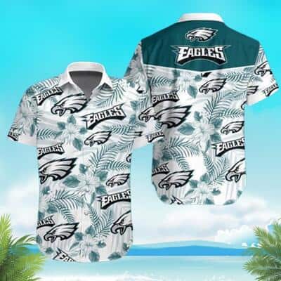 NFL Philadelphia Eagles Hawaiian Shirt Hibiscus Flower Pattern