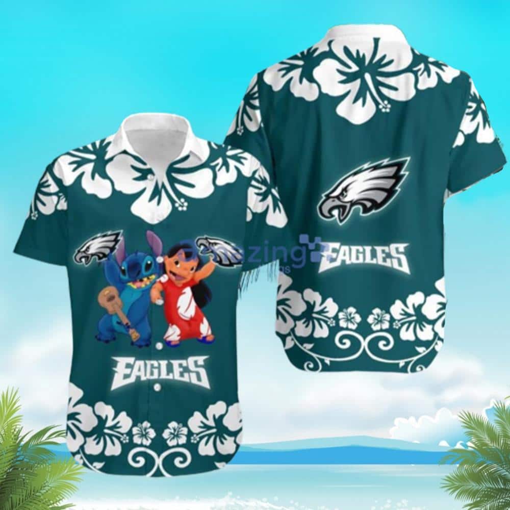 Lilo And Stitch NFL Philadelphia Eagles Hawaiian Shirt